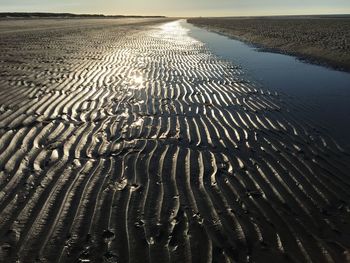 Scenic view of sandy beach