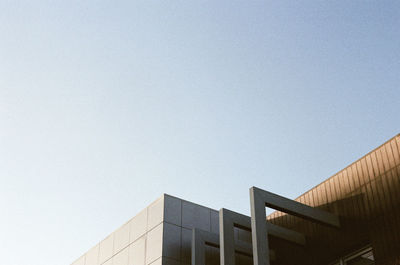 Low angle view of building against clear sky