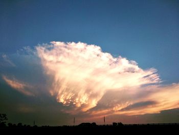 Low angle view of dramatic sky during sunset