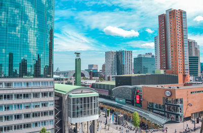 Modern cityscape against sky