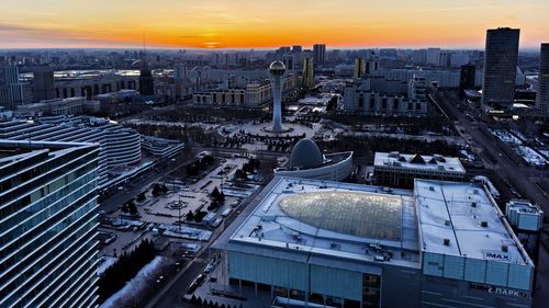 High angle view of cityscape