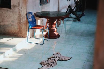 Low section of man sitting on floor