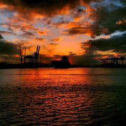 View of calm sea against scenic sky