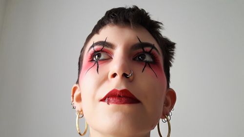 Close-up portrait of young woman