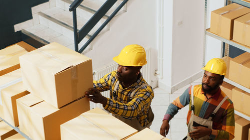 Engineer working at construction site