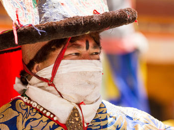 Close-up of man looking away