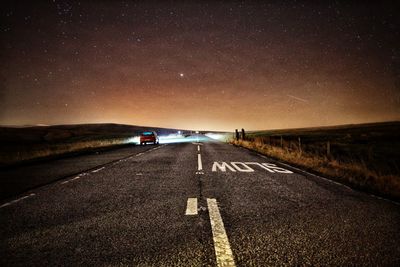 Country road at night