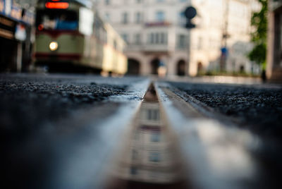 Surface level of road
