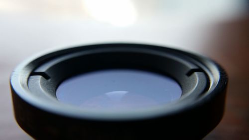 Close-up of coffee cup on table