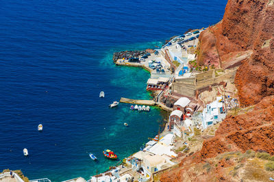 High angle view of sea