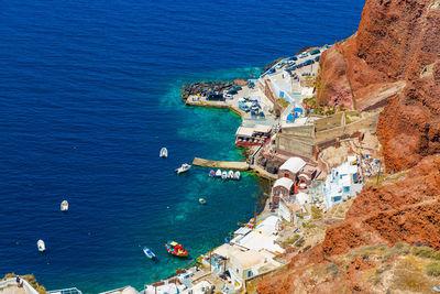 High angle view of sea