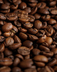 Full frame shot of roasted coffee beans