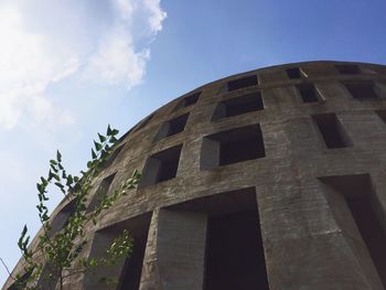 Low angle view of building against sky