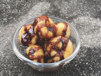 Close-up of sweet food in bowl