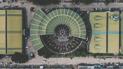 High angle view of city