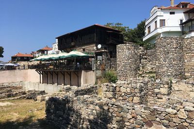 Old building against clear sky