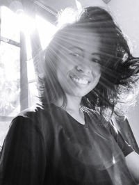 Portrait of a girl smiling