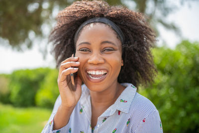 Portrait of smiling young woman