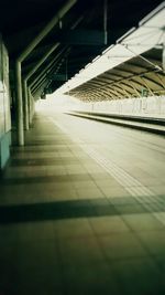 View of railroad station platform