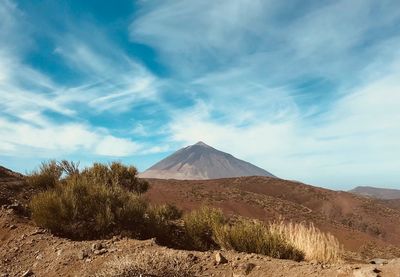 Scenic view of desert against sky