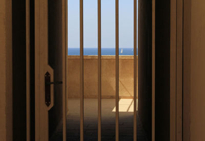 Closed window of building