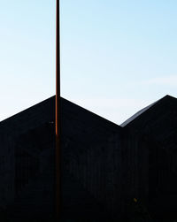 Low angle view of building against clear sky