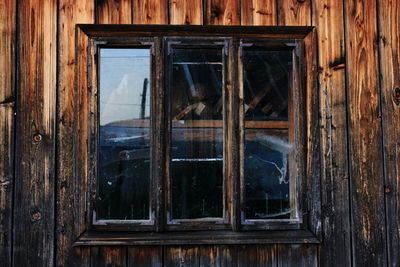 Close-up of wooden door