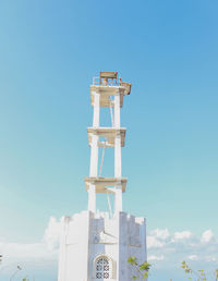 Low angle view of tower against sky