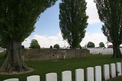 View of cemetery against sky