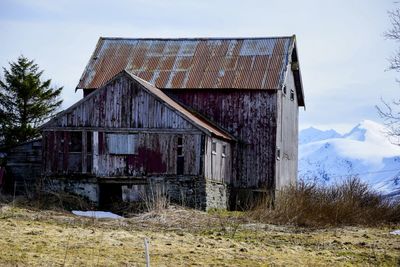 Old barn in artic norway