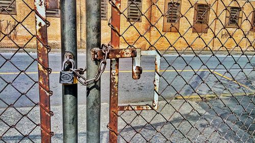 Close-up of chainlink fence