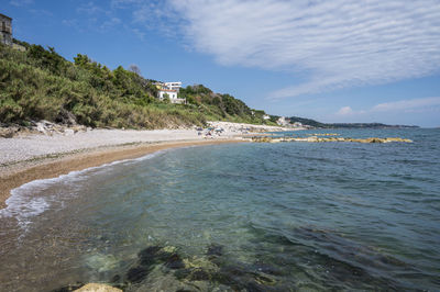 The beautiful beach of calata turchina with crystal clear and blue sea