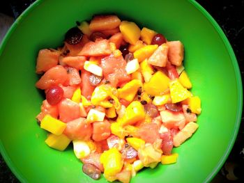 Directly above shot of salad in bowl