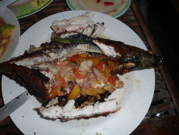 Close-up of served food