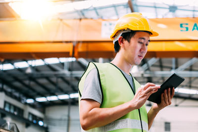 Man using mobile phone