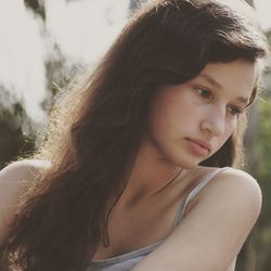 Close-up portrait of young woman