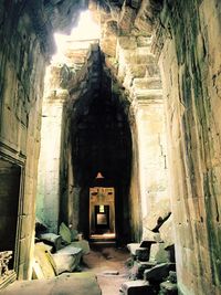 Interior of abandoned building