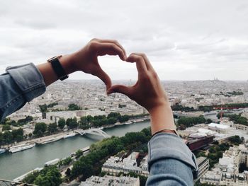 Paris from above heart