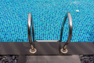 High angle view of swimming pool