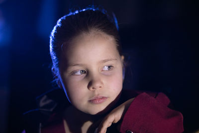 Close-up portrait of cute girl