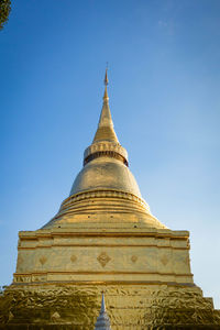 Low angle view of temple against clear sky