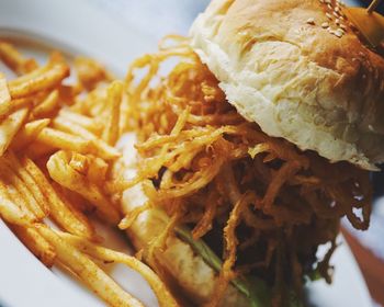Close-up of food in plate