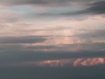 Low angle view of sky during sunset