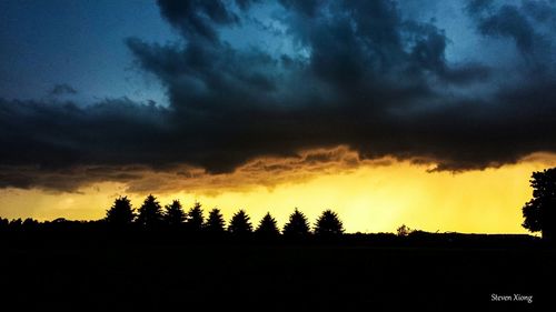 Low angle view of dramatic sky