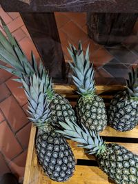 High angle view of fruits for sale in market