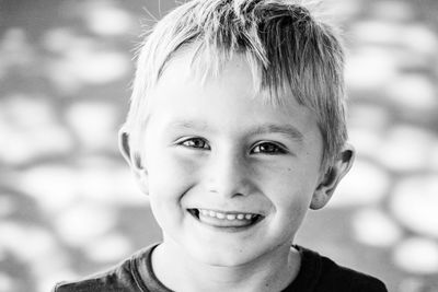 Close-up portrait of innocent boy