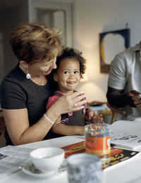 Girl with grandmother