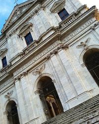 Low angle view of historic building