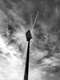 Low angle view of windmill