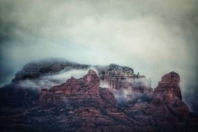 Double exposure of dramatic sky